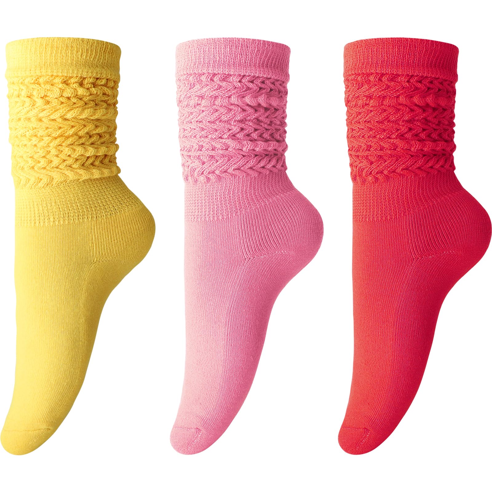 DRESHOW Women's Extra Long High Thigh Cotton Knit Slouch Socks - Soft Scrunch Warm Thick Knee High Boot Socks