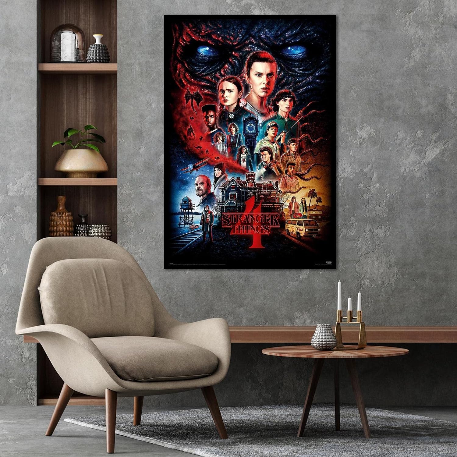 Amazon Co Jp ストレンジャーシングス シーズン４ メインビジュアル ポスター Stranger Tnigs4 Vecna 縦91 5cm 横61cm Maxi Poster オフィシャルライセンス品 Netflix ホーム キッチン