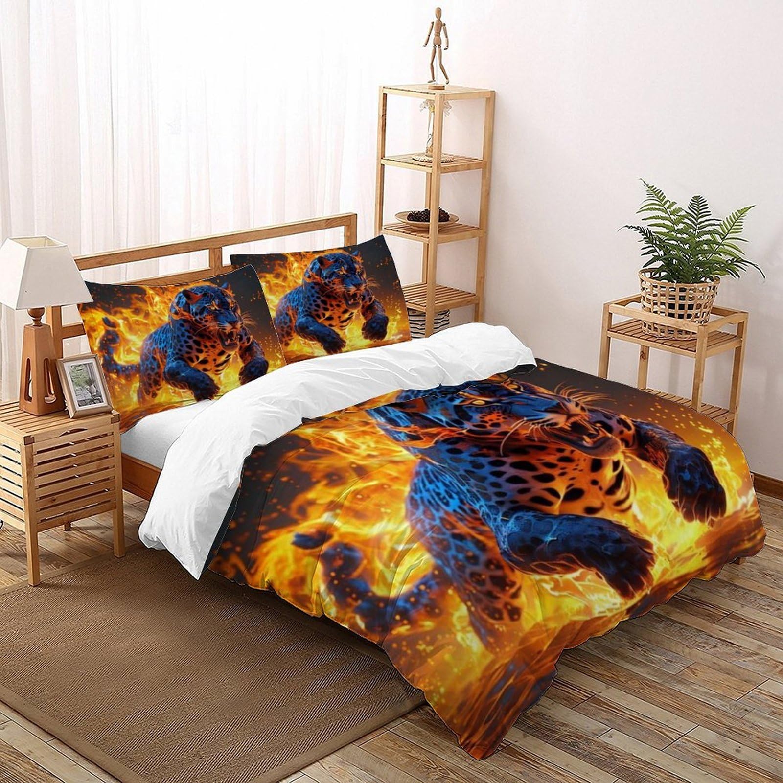 Housse de couette léopard en microfibre pour transformer l'ambiance de votre chambre