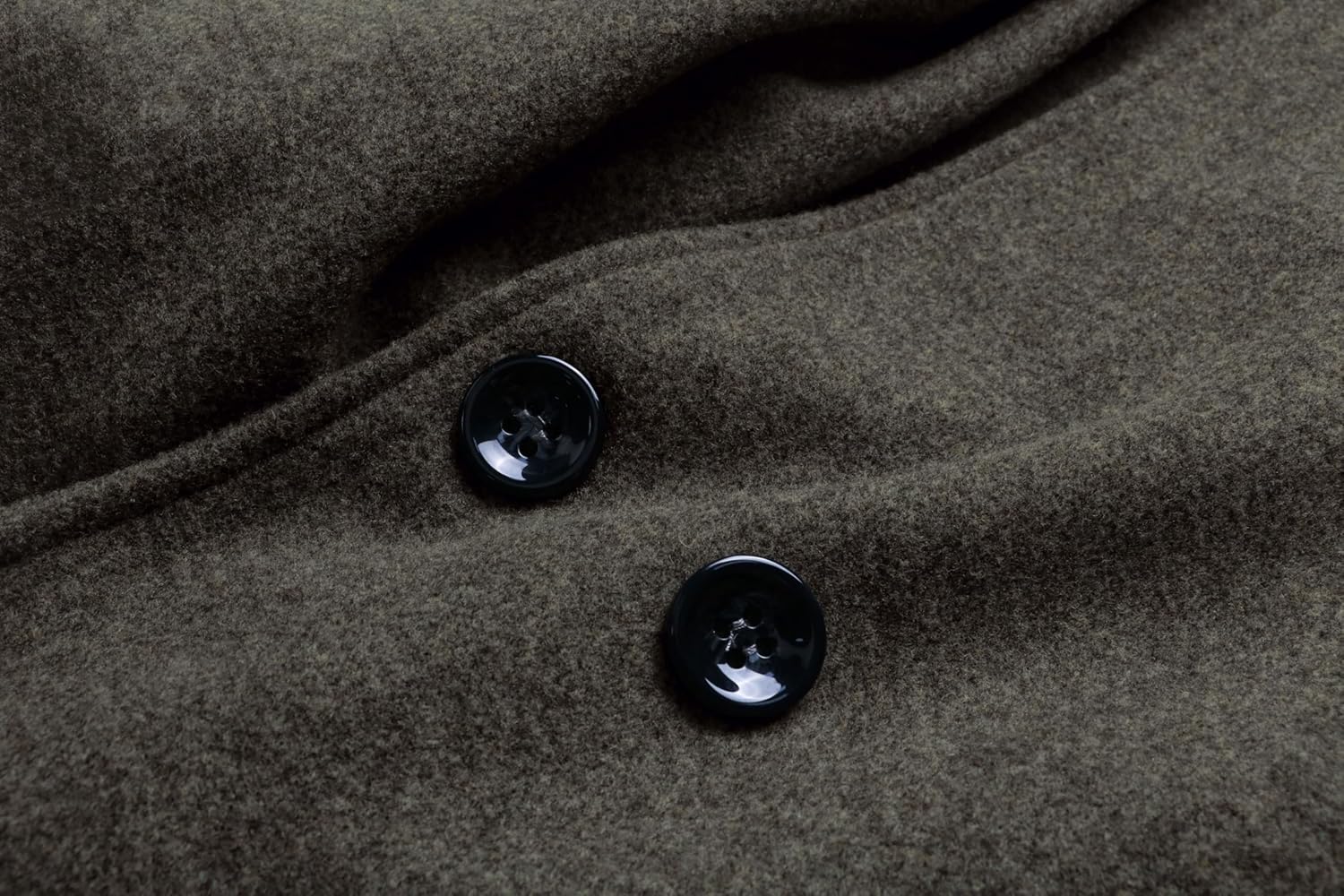 CHARTOU Women's Oversized Notched Collar Wool Blend Single Breast Midi Long Trench Coat - Image 3