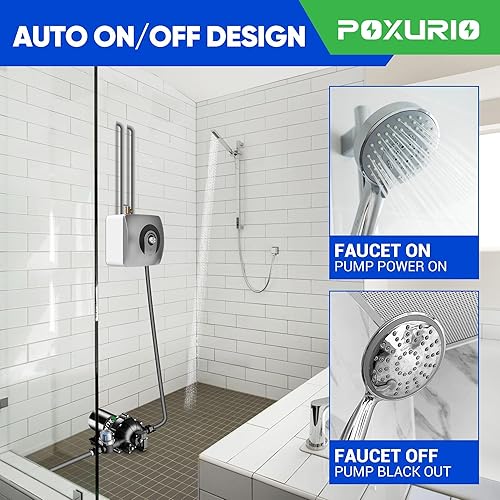 Miniatura 4 de Bomba de agua 7GPM RV 70PSI 12V DC bomba de agua dulce, bomba de agua de diafragma autocebante con interruptor de presión y filtro para RV, jardín,