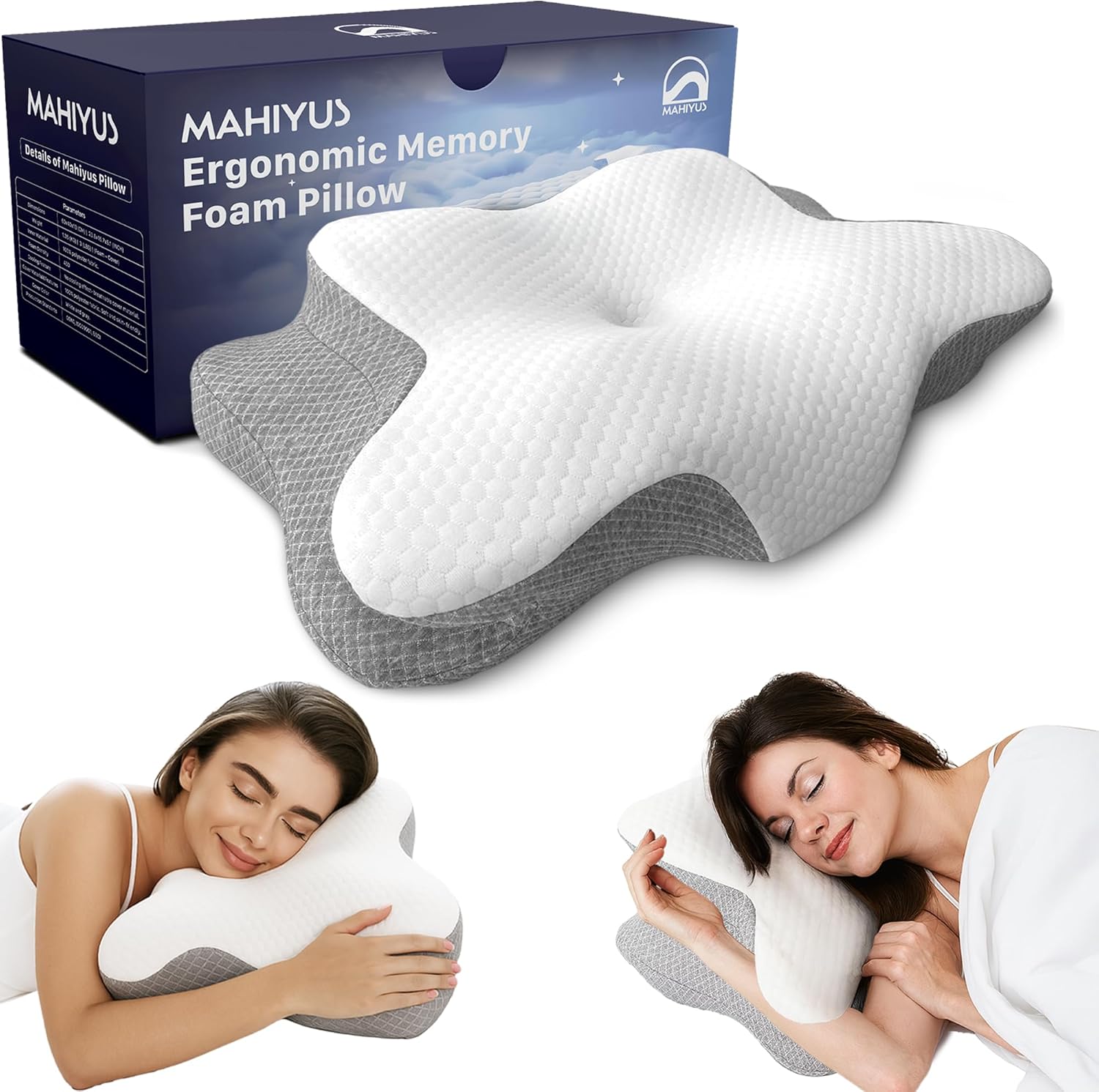 Cervical Neck Pillow, Protect Your Sleep Quality with Memory Foam, All Night Side Sleeper Pillow, Deep and Quality Sleep for Cooling Pillow