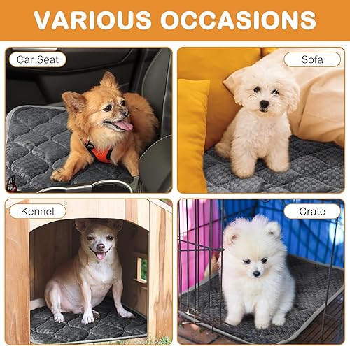 Miniatura 4 de Paquete de 4 Alfombrillas Autocalentables para Gatos, Almohadilla Autocalentable para Gatos, Cama Térmica Cálida para Mascotas, Almohadilla Lavable