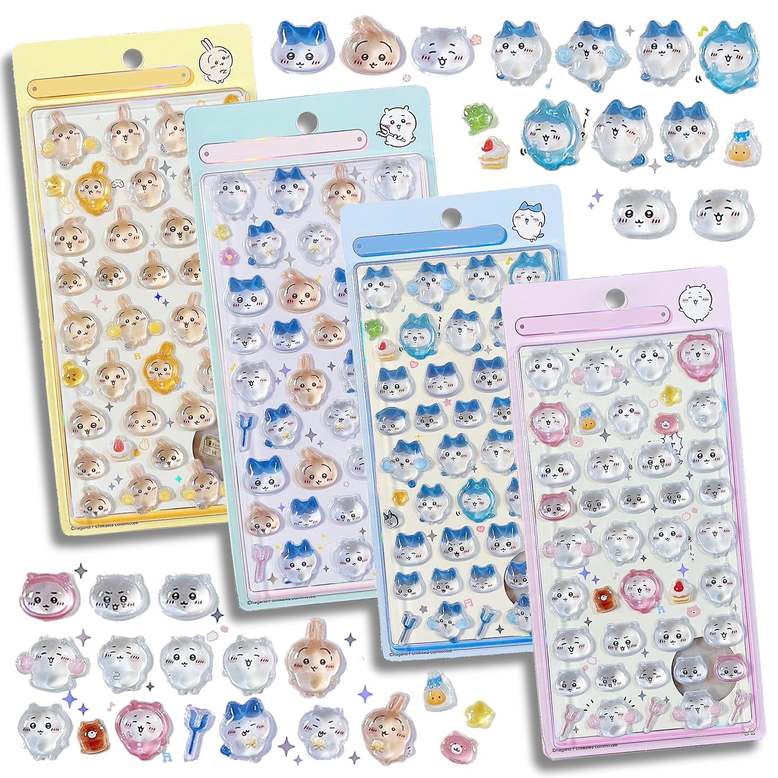Amazon | [SENDENG] 4点セット うさぎ ハチワレ 3D立体ステッカー