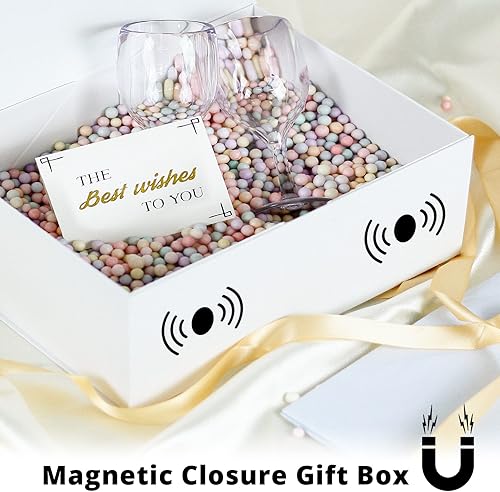 Miniatura 6 de HavrePac Paquete de 4 cajas de regalo grandes de 13.8 x 9 x 4.3 pulgadas, cajas de regalo de lujo con tapas, caja de regalo con cierre magnético