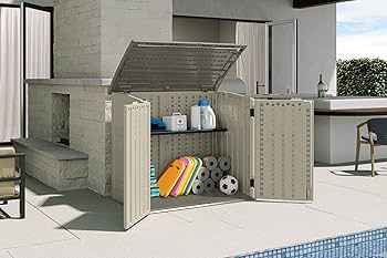 Amazon.com : Suncast 34 Cu Ft Horizontal Resin Plastic Storage