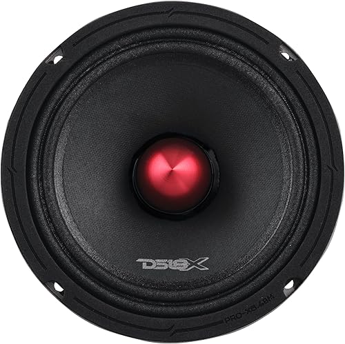 Miniatura 74 de DS18 PRO-X6.4M - Altavoz de 6.5 pulgadas, rango medio, bala de aluminio roja, 500 W máximo, 250 W RMS, 4 ohmios, altavoces de puerta de audio