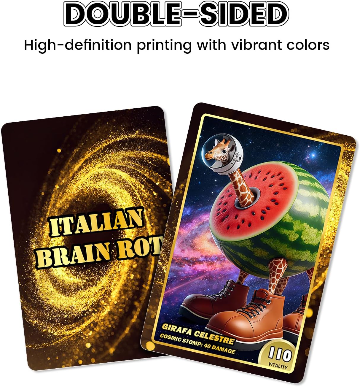 55pcs Italian Brainrot Cards,Funny Brainrot Cards Rot Collection,Brainrot-Gifts,Featuring Characters Like Tralalero Tralala &Ballerina Cappuccina,Famous Fantasy Bizzare Animals Fun Illustrations