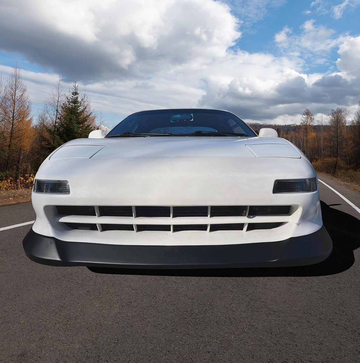 Front Bumper Lip Compatible With 1991-1995 TOYOTA MR2, aero ware Style PU Black Front Lip Spoiler Splitter by IKON MOTORSPORTS, 1992 1993 1994