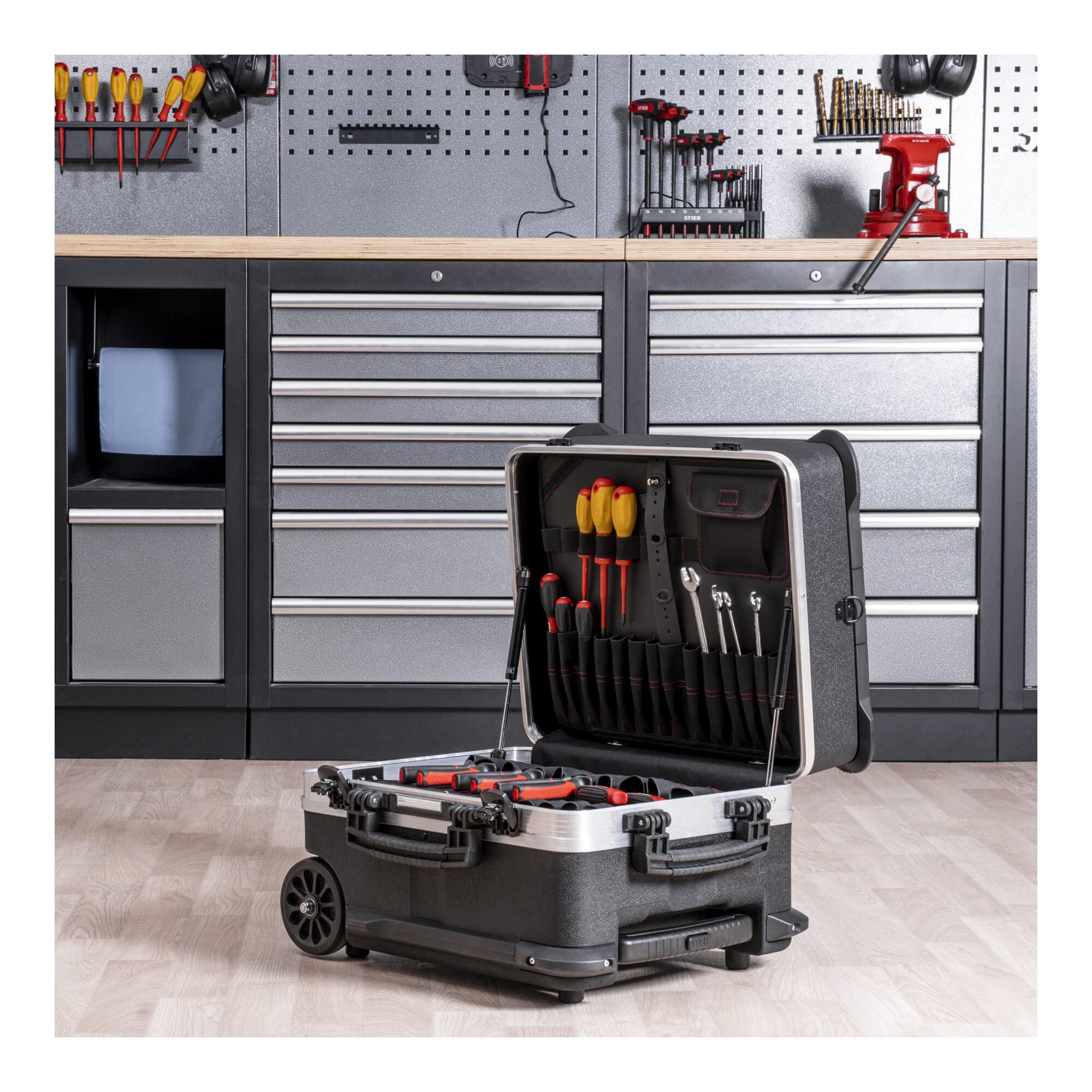 Chariot à outils STIER Premium avec serrures TSA, vide