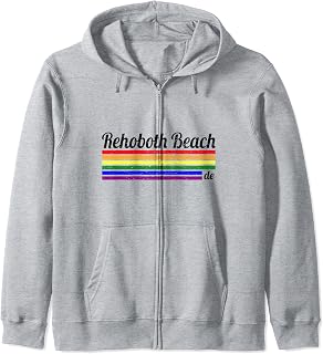 Rehoboth Beach Delaware Shirt | Rehoboth Beach Gay Pride Zip Hoodie