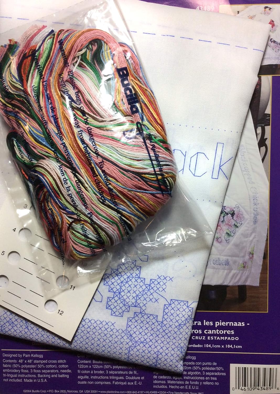 Bucilla - Songbirds - Stamped Cross Stitch Lap Quilt Kit 43489