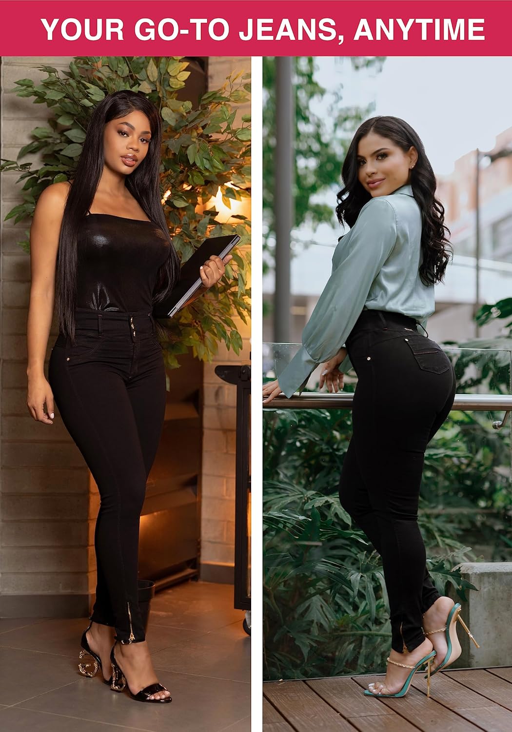 LT.ROSE High Waisted Colombian Jeans | Pantalones Colombianos Levanta Cola | Butt Lifting Jeans for Women - Image 2