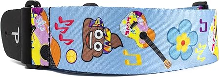 【公式贈答用】Perri's ギターストラップ うんち柄 でハイテンション💖【個性的ギターストラップレビュー】 / Perri's Leathers Ltd. LPCPE-8252 2"熱転写絵文字ギターストラップ