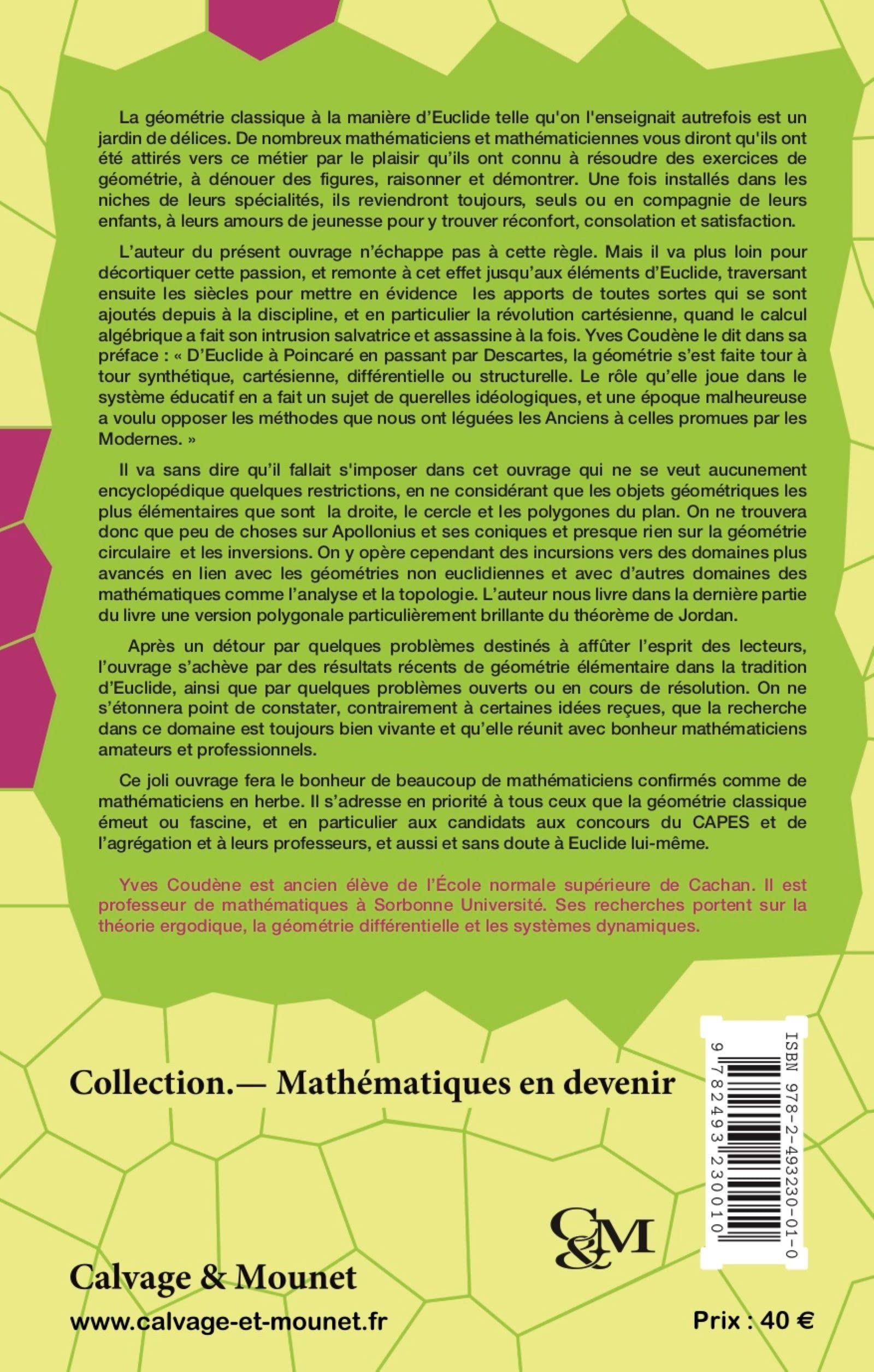 La géométrie élémentaire d'Euclide à aujourd'hui