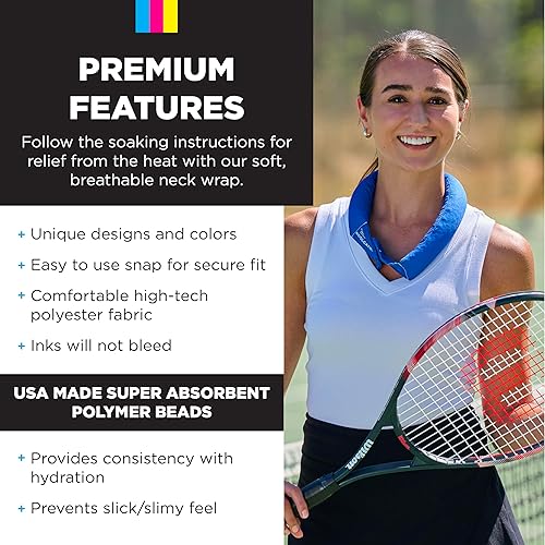 Miniatura 3 de KOOLGATOR - Envoltura para el cuello para refrescarse, diseño feliz con sonrisas