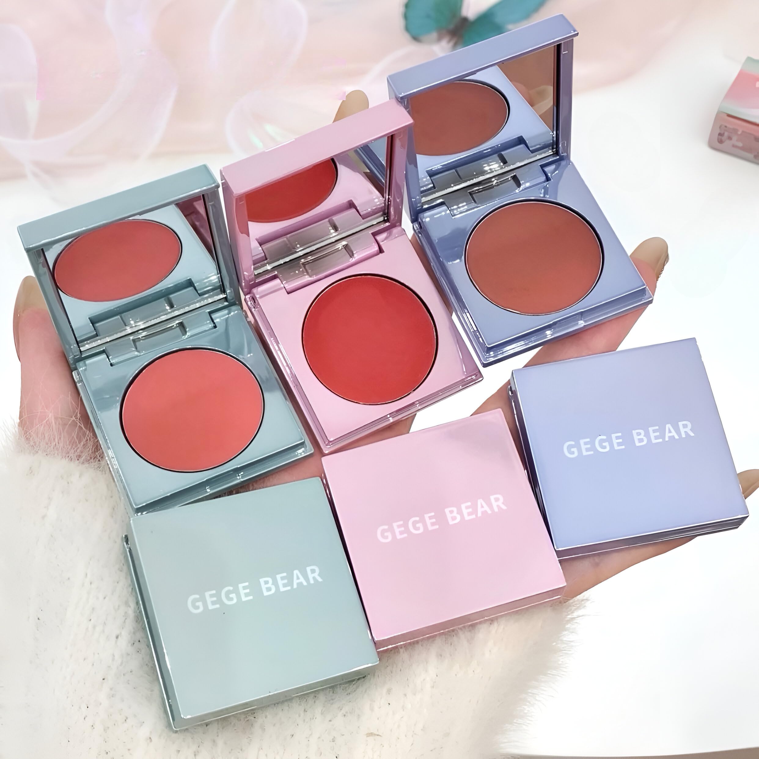 Gege Bear Tipsy Lip and Cheek Balm |Glossy Finish Cream Blush and Lip Tint Duo |Hydrating & Non-Sticky Texture | Moisturizing Cream Makeup for Radiant, Flush Glow |Aesthetic Makeup for Daily Use (01# Summer Sleep, 2.5g)-picture-47