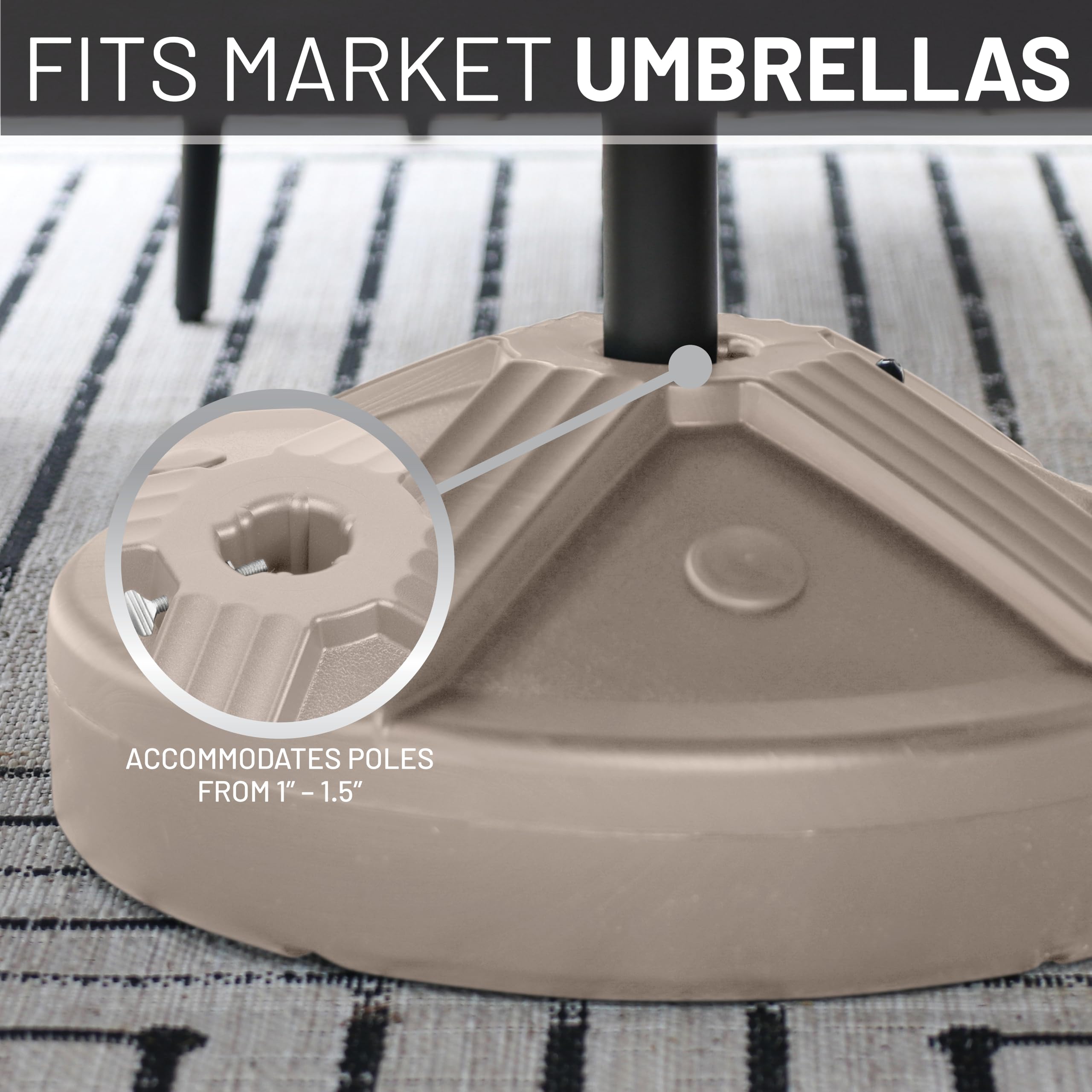 east end patio umbrella 93307 Best Choice Products Tan 7.5 ft. Outdoor Market Patio Umbrella with Crank  and Tilt SKY5698