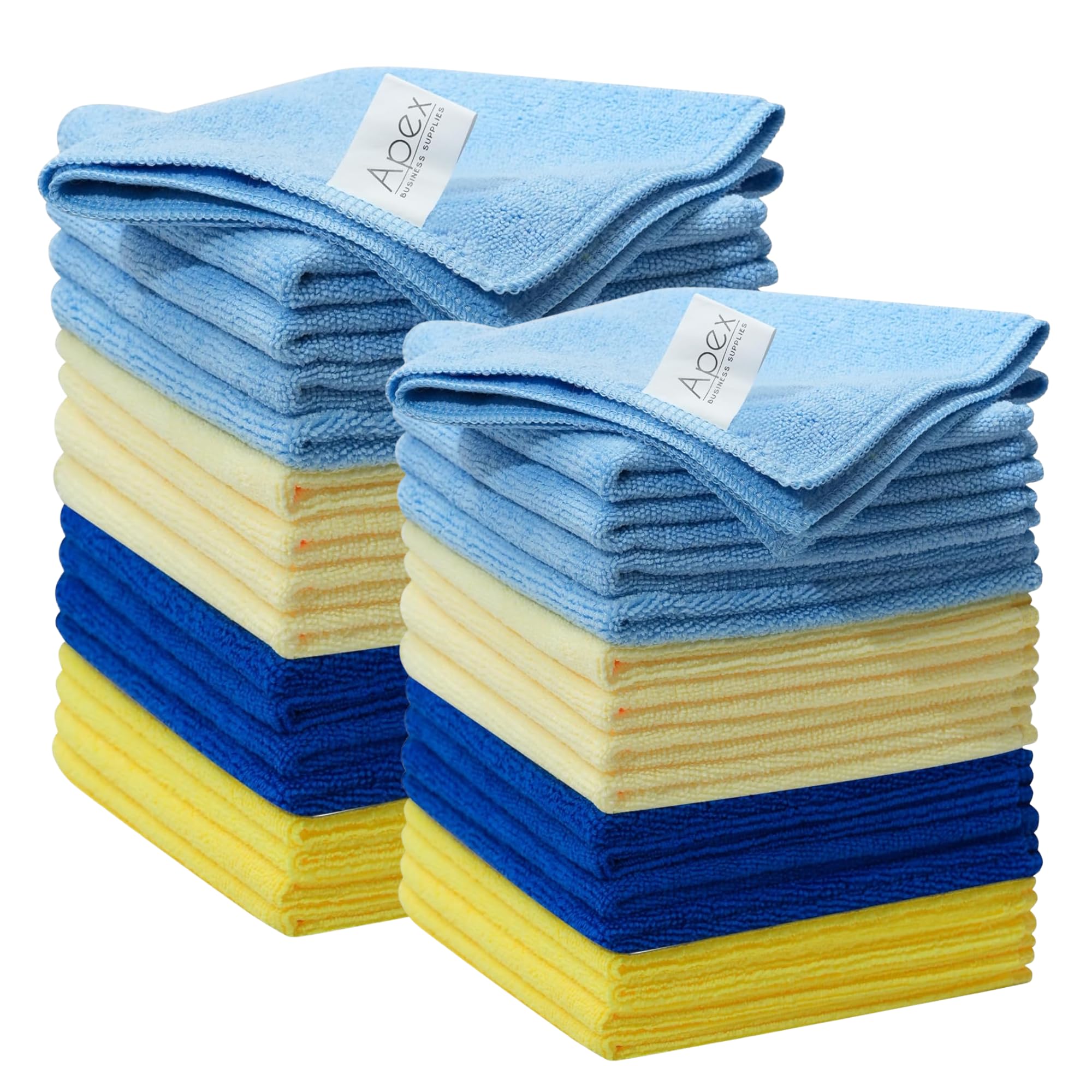 Pack of 24 Microfibre Cleaning Cloth | All Purpose Microfibre Cloth Size 32cmX32cm | Lint & Streak Free Cleaning Cloth for Kitchen, Bathrooms, Surfaces, Mirrors, Car, Motorbike Microfibre Cloth