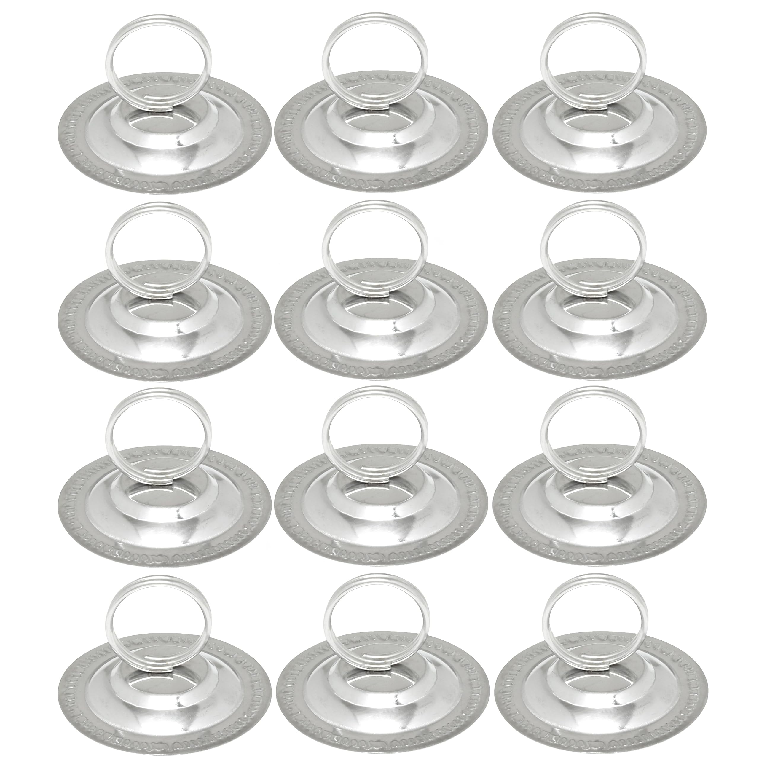 TrueCraftware- 2” Stainless Steel Ring Menu Holder Set of 12- Table Number Holders Small Size Table Card Holder Table Picture Stands Menu Memo Clips Table Number Stands Place Card Holder