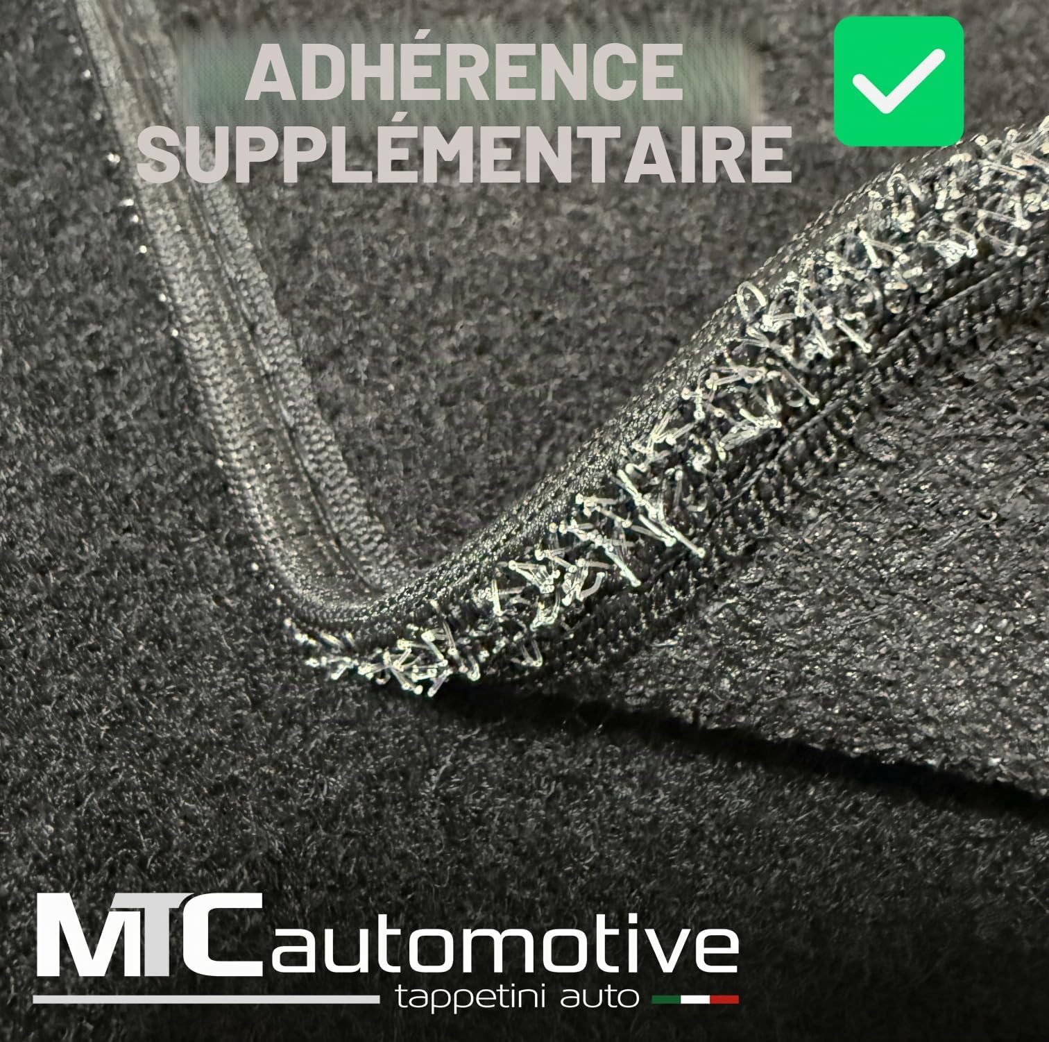 Tapis de Sol pour Audi A3 8 V à partir de 2012 > sur Mesure, antidérapant, Talonnette en Caoutchouc renforcé et Boutons de Fixation, Noir