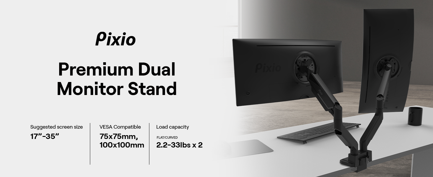 Amazon.com: Pixio PS2D Ultrawide Heavy-Duty Premium Dual Monitor
