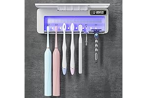 5+1+1 Slot Wall-Mounted UV Toothbrush Sanitizer Holder