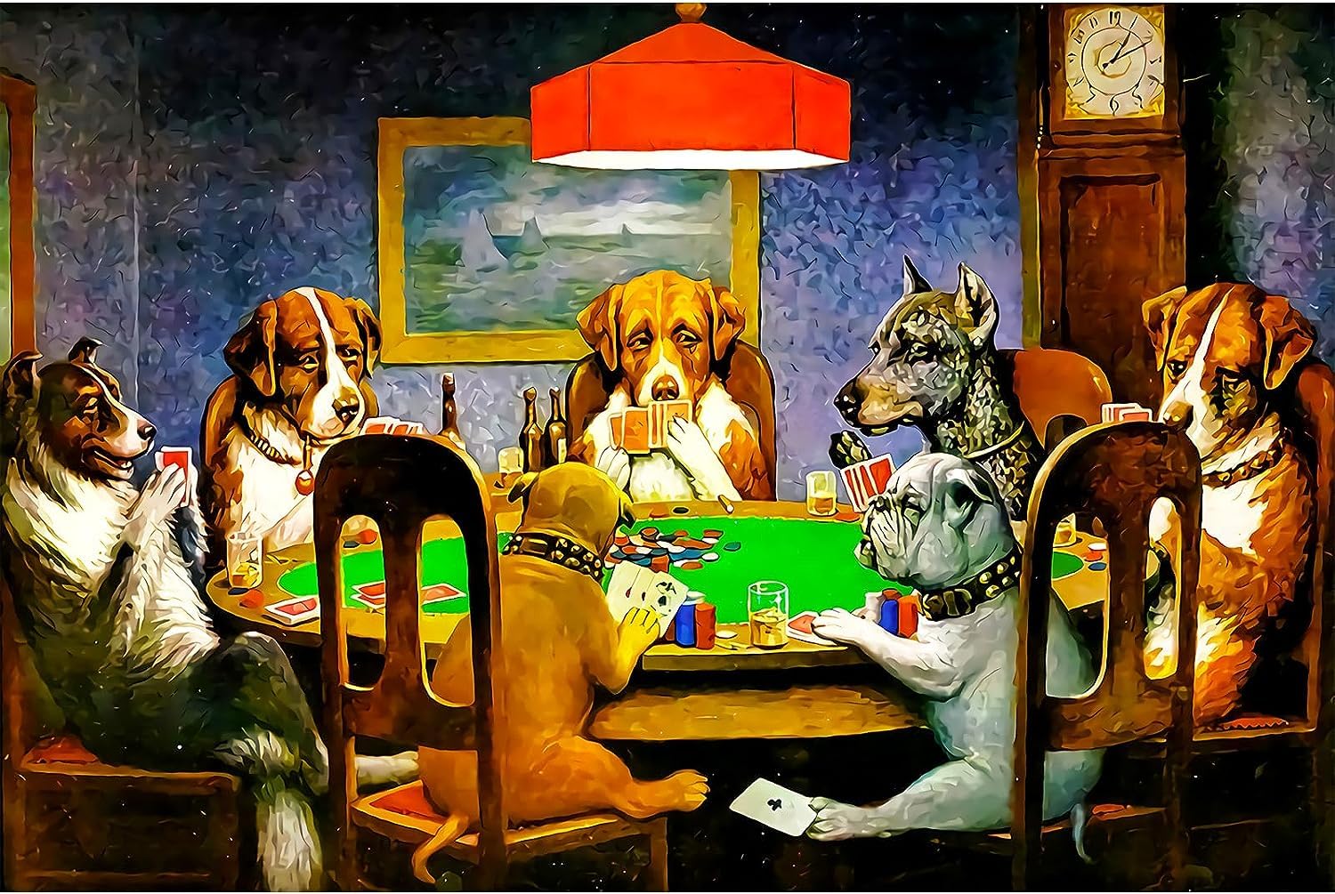Photo 1 of ***STOCK IMAGE FOR REFERENCE ONLY*** 1000 Pieces Jigsaw Puzzles Dogs Playing Poker