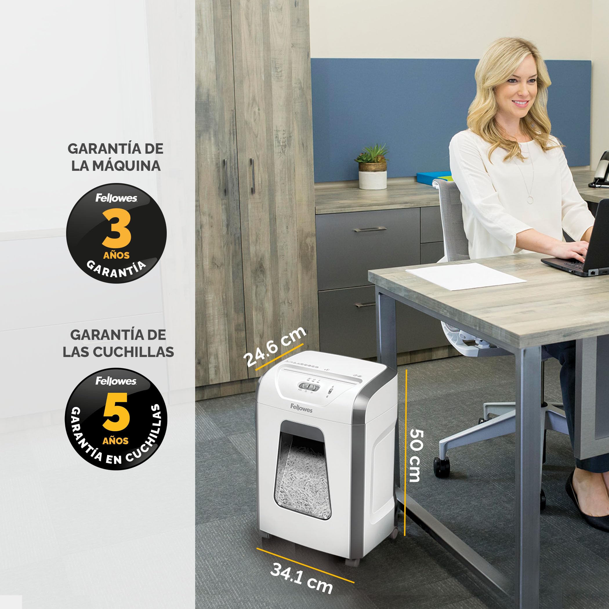 Fellowes FS-12C - Trituradora de Papel, Corte en partículas, destruye hasta 12 Hojas, destructora de Papel Uso Personal, Exclusiva de Amazon + Fellowes Aceite lubricante para destructoras, 355 ml