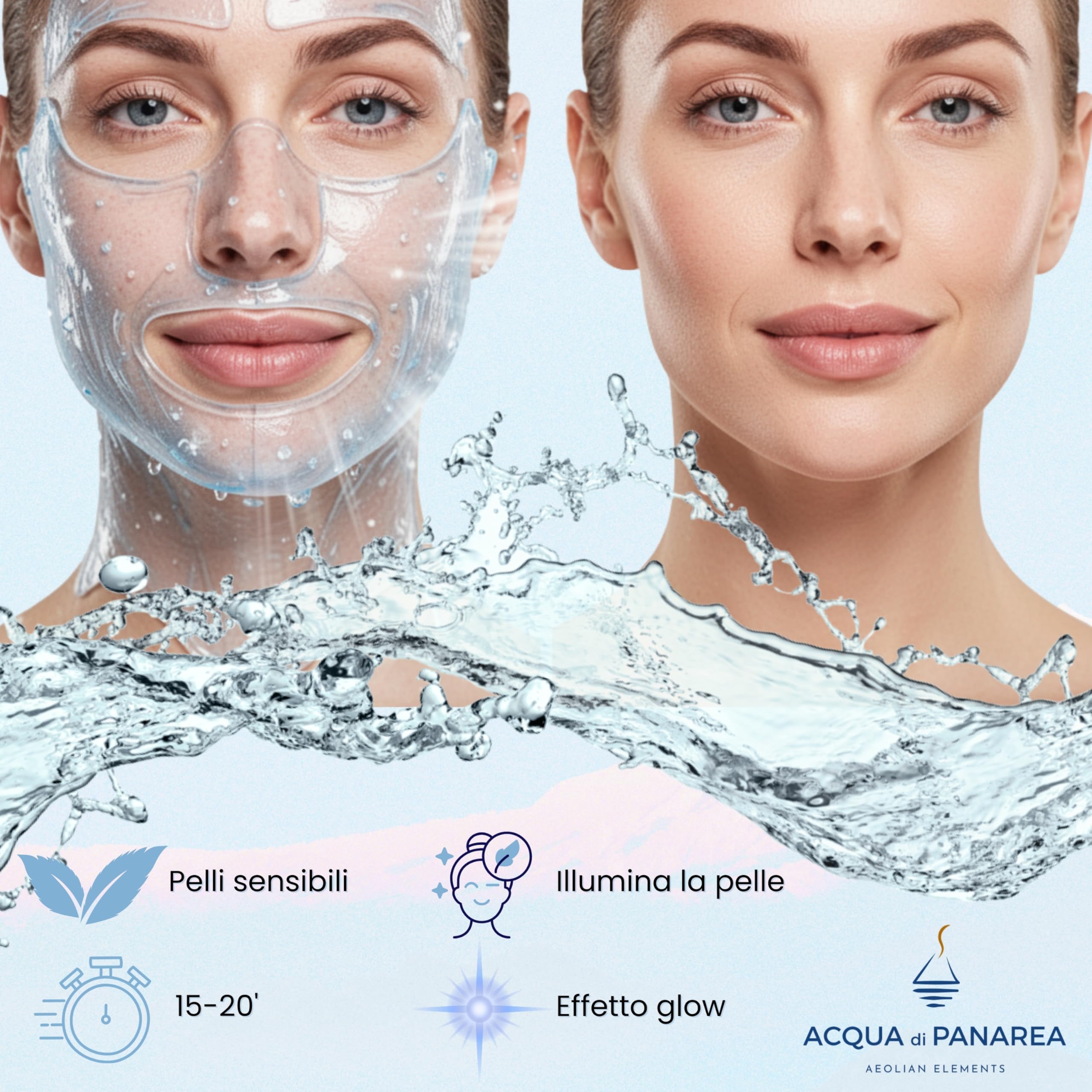 BotoMask Maschera Viso Effetto Tensore Immediato – Trattamento Rinfrescante e Levigante, Pelle Più Compatta e Luminosa – Maschera Idratante Anti-Stanchezza