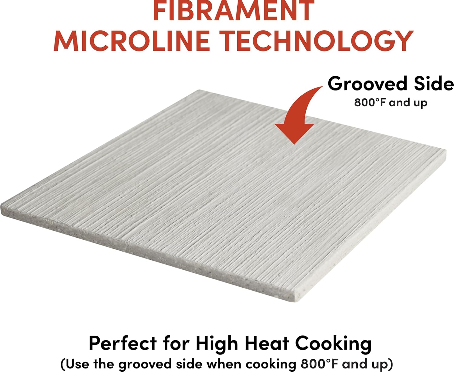 FibraMent Premium MicroLine Technology Replacement for Fyra 12, Karu 12 and Koda 12 Ooni Pizza Ovens, 13.2" x 13.2" x 0.6", Superior Heat Retention, Even Cooking, Dual-Sided Professional Chef Baking