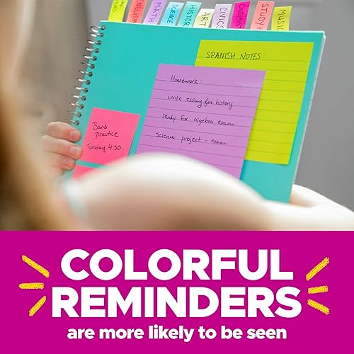 Miniatura 5 de Post-it Notas emergentes 3 x 3 pulgadas 18 blocs notas adhesivas favoritas de Estados Unidos colección poptimista colores brillantes rosa naranja