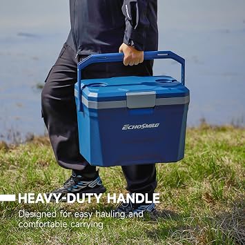 EchoSmile 20/35 Quart Insulated Cooler, Outdoor Portable Hard Shell Ice Chest