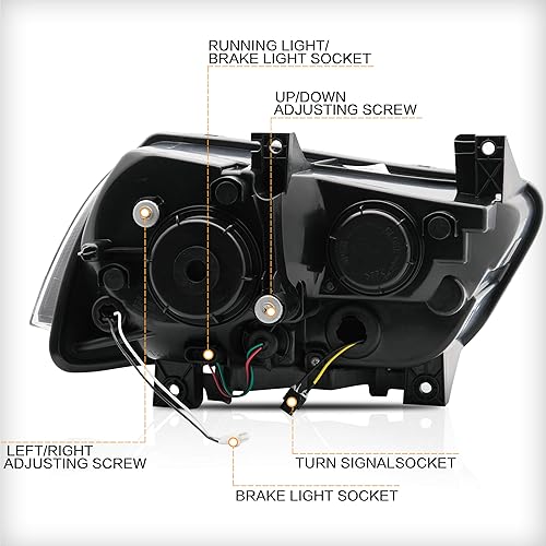 Miniatura 7 de VLAND Conjunto de faros delanteros para Dodge Charger 2011-2014 (no es compatible con cargador Dodge SE 2012) con lente de doble haz, luz frontal