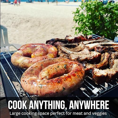 Miniatura 5 de Miyake Parrilla de camping plegable portátil portátil Parrilla de barbacoa Parrilla de carbón compacta y portátil Pequeña hoguera para cocinar