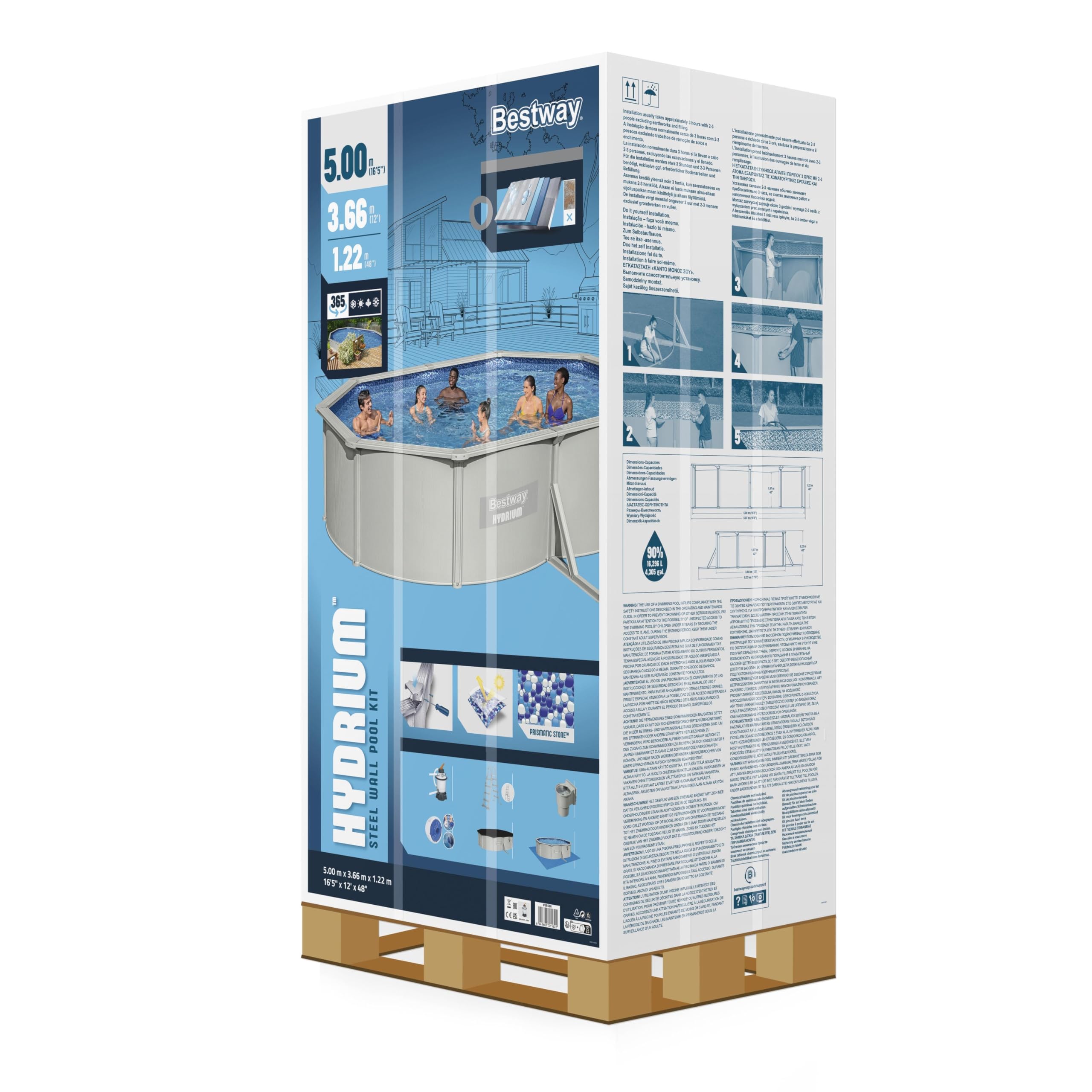 Bestway 56586-4 Set piscina fuori terra Hydrium da 500x360x120 cm