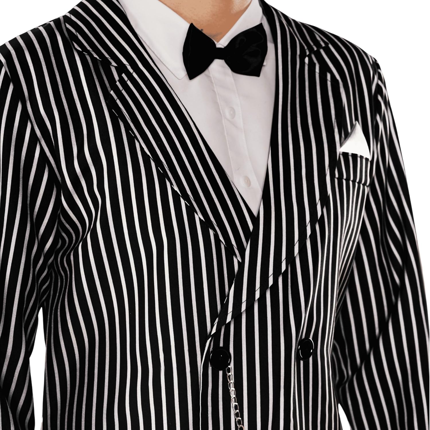 Morph 1920s Gangster Costume Men, Gangster Striped Suit, Halloween Costumes for Men Halloween Costumes Adult - Image 5