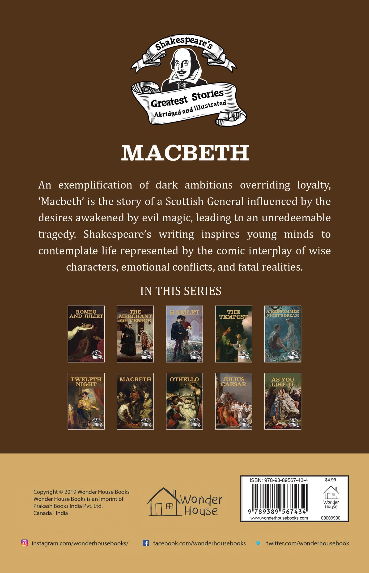 Macbeth : Shakespeare’s Greatest Stories (Abridged and Illustrated) With Review Questions And An Introduction To The Themes In The Story