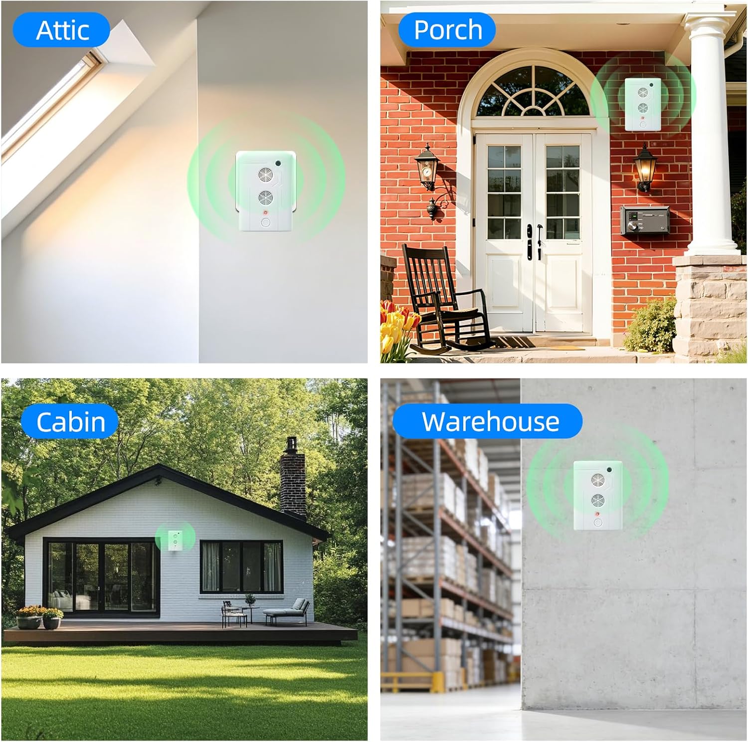 Ultrasonic Bat Repellent for Attic,Plug in Electronic Bat Repeller Deterrent Devices with Adjustable Frequency Repelling System,Humane & Effective Get Rid of Bats Keep Away Home Farm Garage Indoor