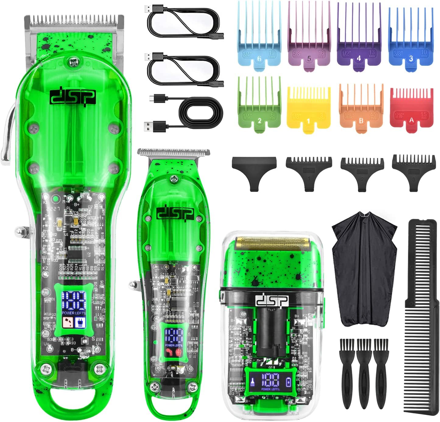 DSP Hair Clipper, Trimmer, Beard Shaver Kit for Men Professional Barber