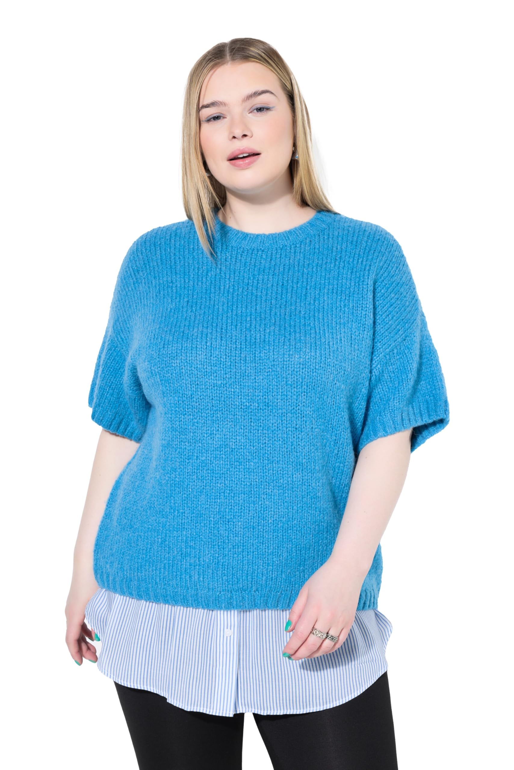 Studio Untold Damen große Größen Übergrößen Plus Size Layerrock, Straight Shape, Streifen 841215
