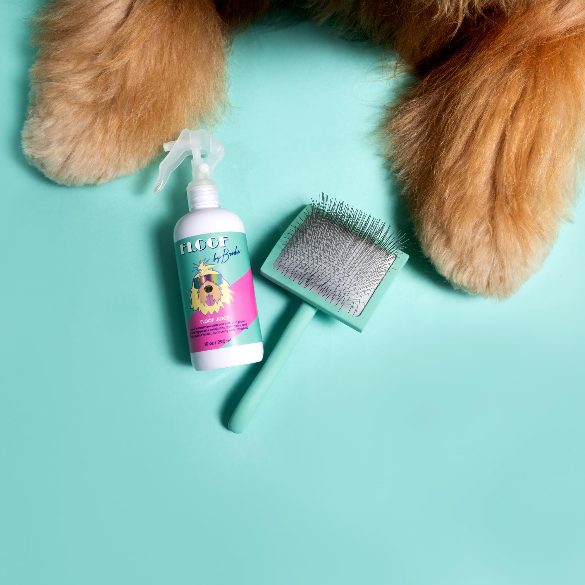 Floof by Brodie, Brodie - Cepillo para perros - Cepillo para perros - Cepillo para perros para desprendimiento y aseo - El mejor cepillo para perros de pelo largo y mascotas