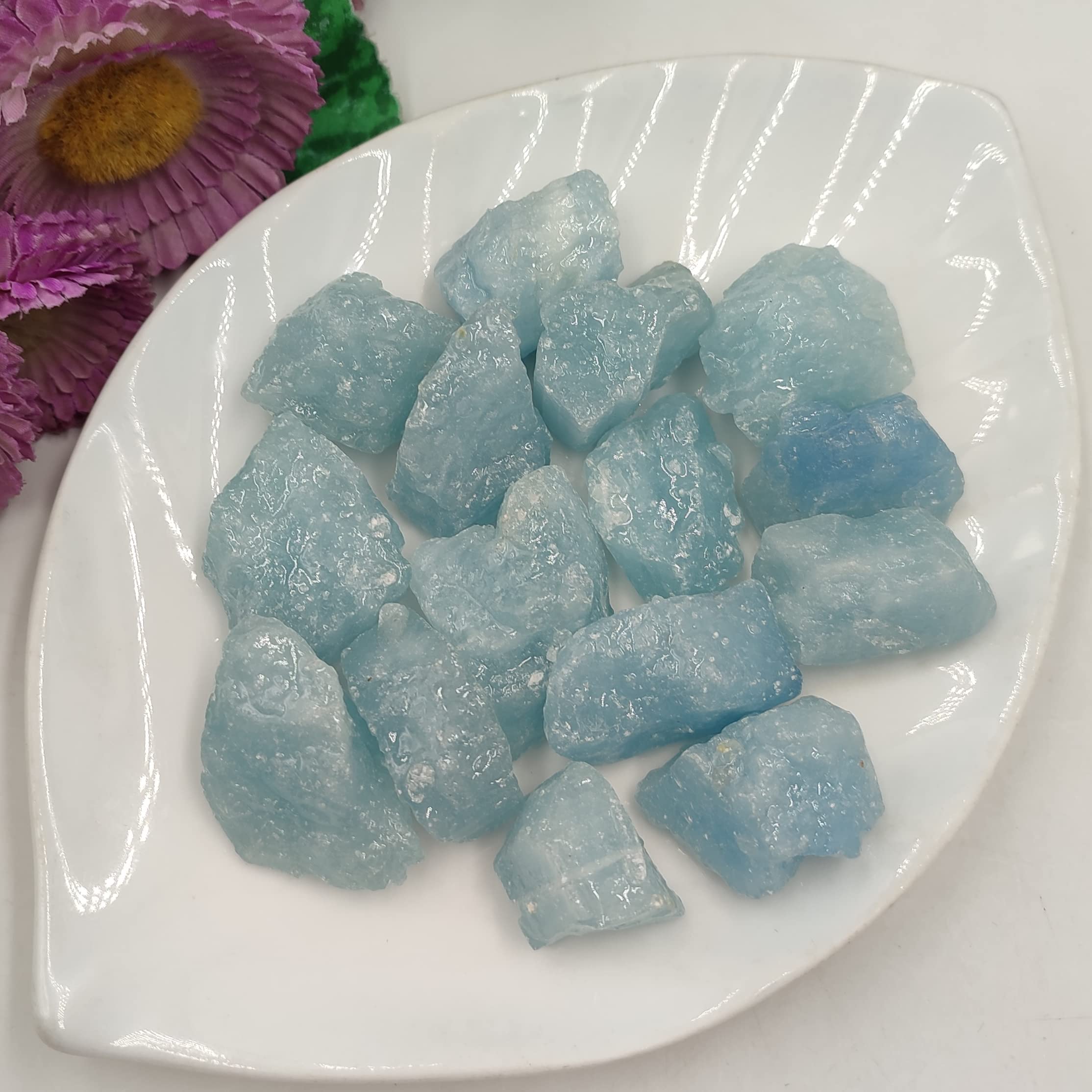 1pc Casuale Acquamarina Naturale Pietra Grezza Cristallo Quarzo Roccia da Collezione Campione di minerali guarigione Pietra preziosa Ruvida Decorazioni for la casa Regalo