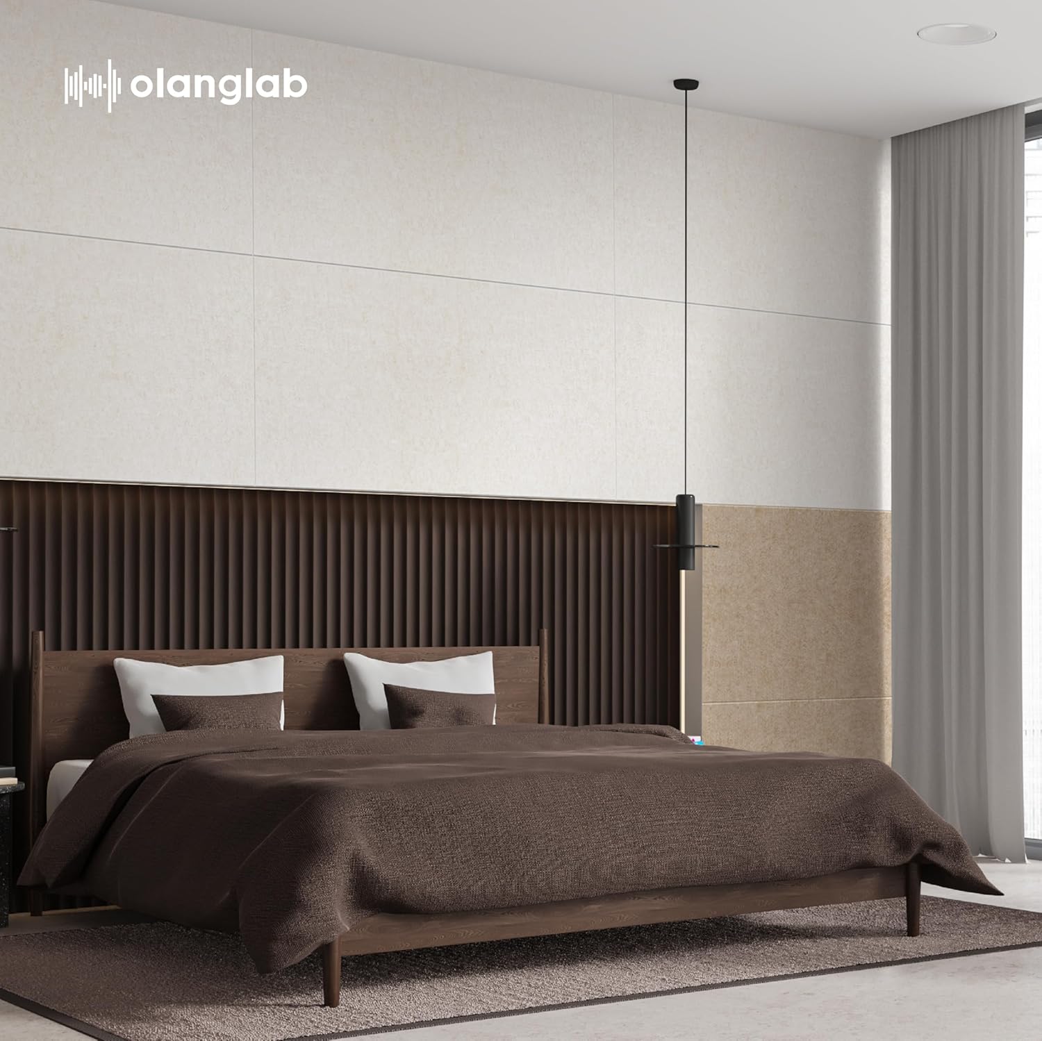 Olanglab Acoustic Wall Panels 10 Pack, 48 x 24 per Acoustic Panels Sound Absorbing, Sound Panels for Home Studio and Office, Plain Light Beige