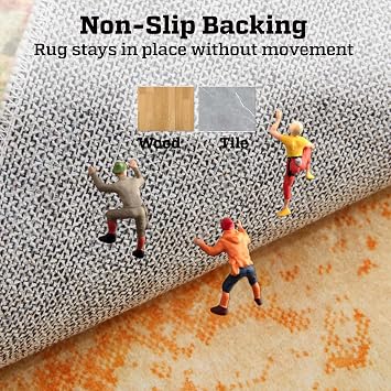 Imperial Rooms Washable Rugs Living Room 80x150 cm – Soft Short Pile Area Rugs For Bedroom Dining Room Non Slip Carpet Bedside Rug Traditional Multicolored Design Vintage Boho Cashmere Rug, Vibrant