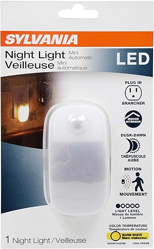 Miniatura 2 de LEDVANCE Sylvania - Mini luz nocturna LED automática enchufable con sensor, activada por movimiento, del atardecer al amanecer, blanco cálido, tipo