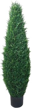 Pure Garden Artificial Topiary - 41" Tall Cypress Tree Shrub - Outdoor Decor - Faux Trees for Planters