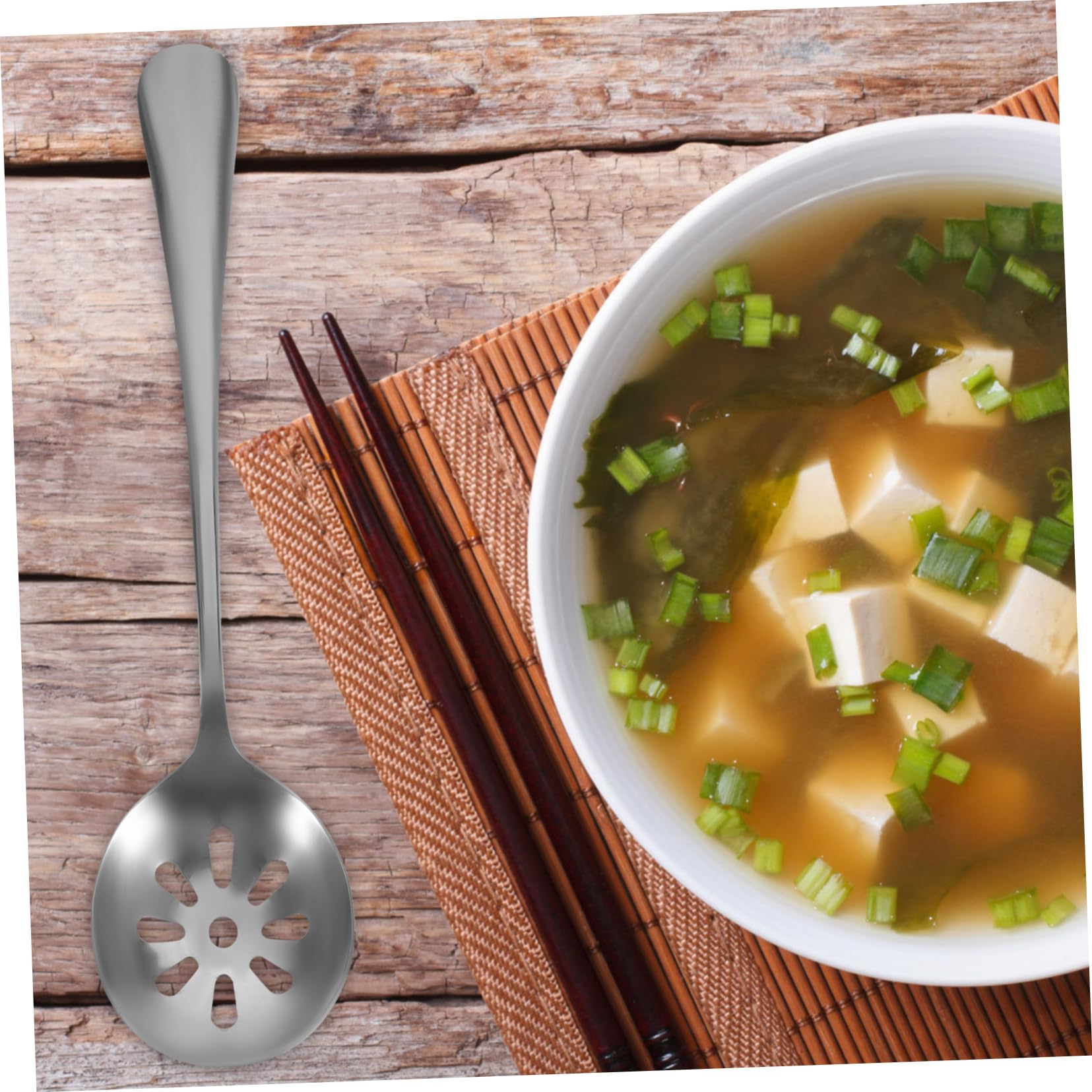 Alipis Elegant Portable Slotted Spoons Dinner Utensils for Home Restaurant Use