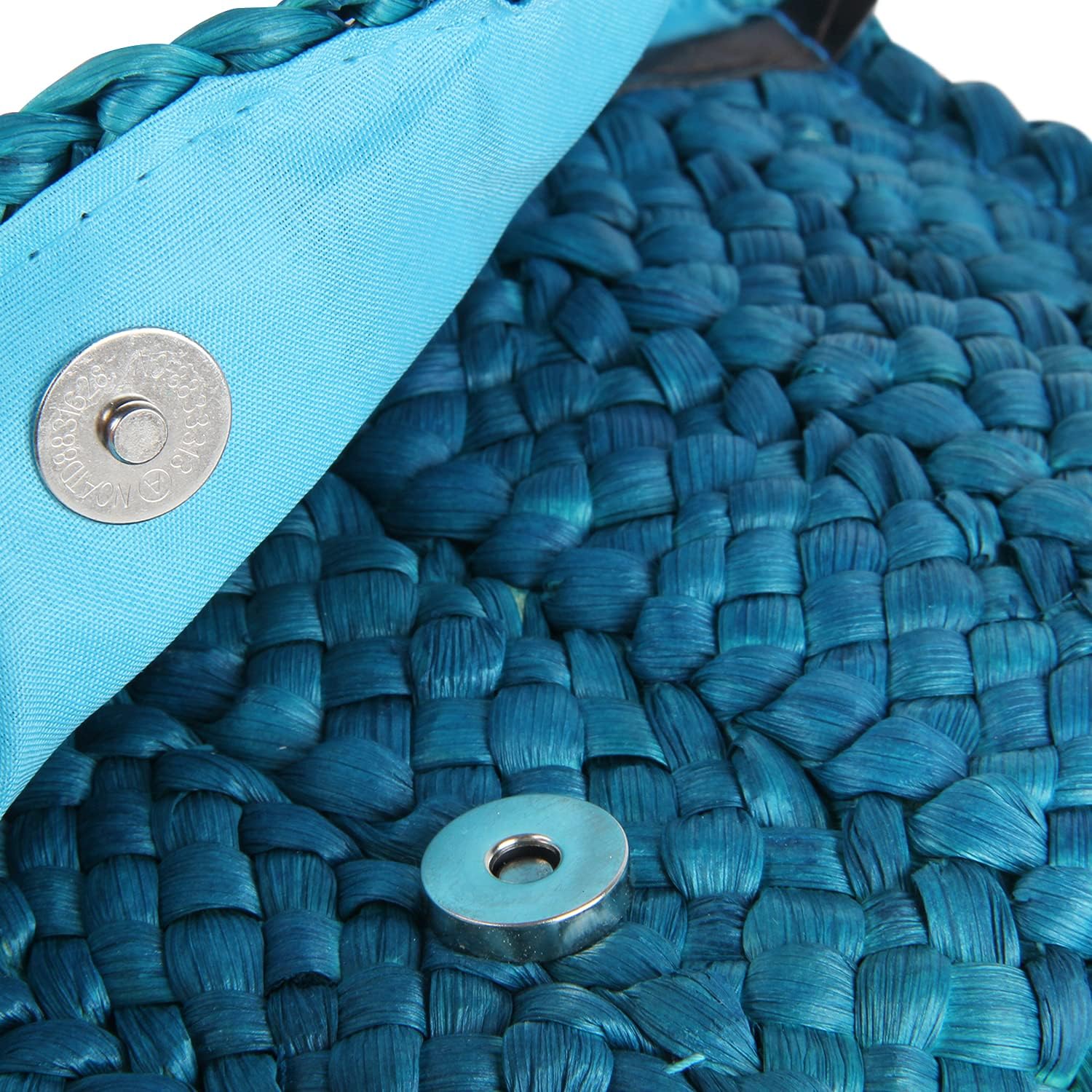 KUANG! Womens Straw Clutch Purse Handbag Shoulder Clutch Envelope Wallet Beach Straw Purse for Ladies - Image 5