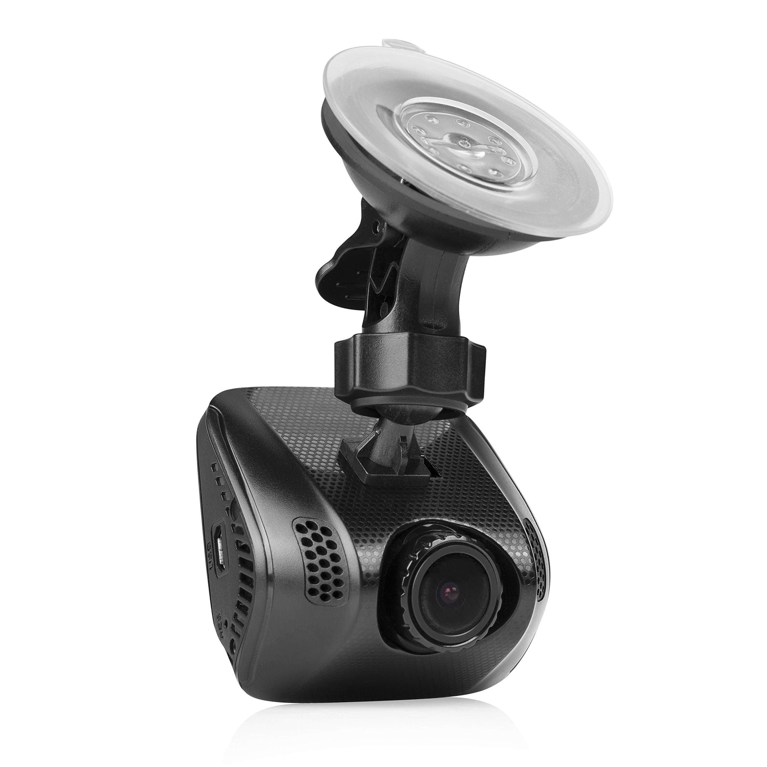 Smartwares CWR-37701 Dashcam, Full HD, Night Vision, 1450 Viewing Angle, Park Mode, with Mounting Materials, Black